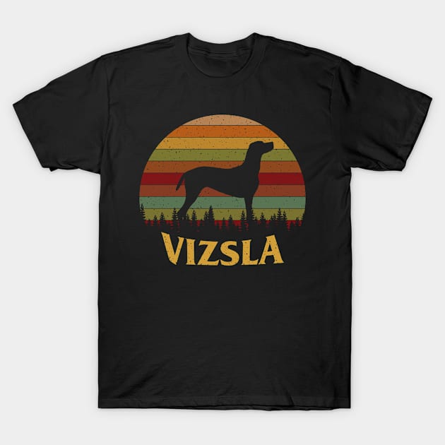 Vizsla Dog Lovers Owners Vintage Retro Pet Mom Dad Gift Ideas T-Shirt by Amzprimeshirt